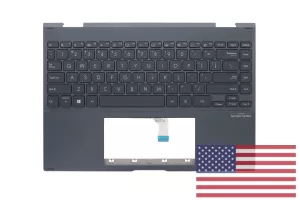 Broonel Funda tipo folio de piel negra compatible con ASUS Zenbook Duo (2024) UX8406